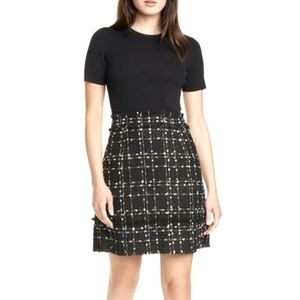 TED BAKER Chard Metallic Bouclé Tweed Dress
